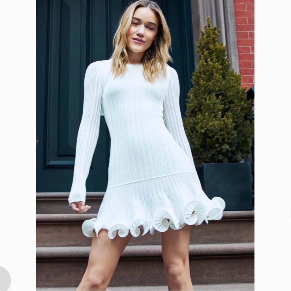 Milly Fit And Flare Rib Dress
